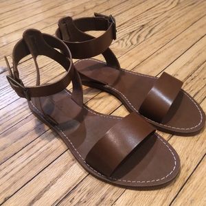 Madewell ankle-strap sandals - English saddle brown